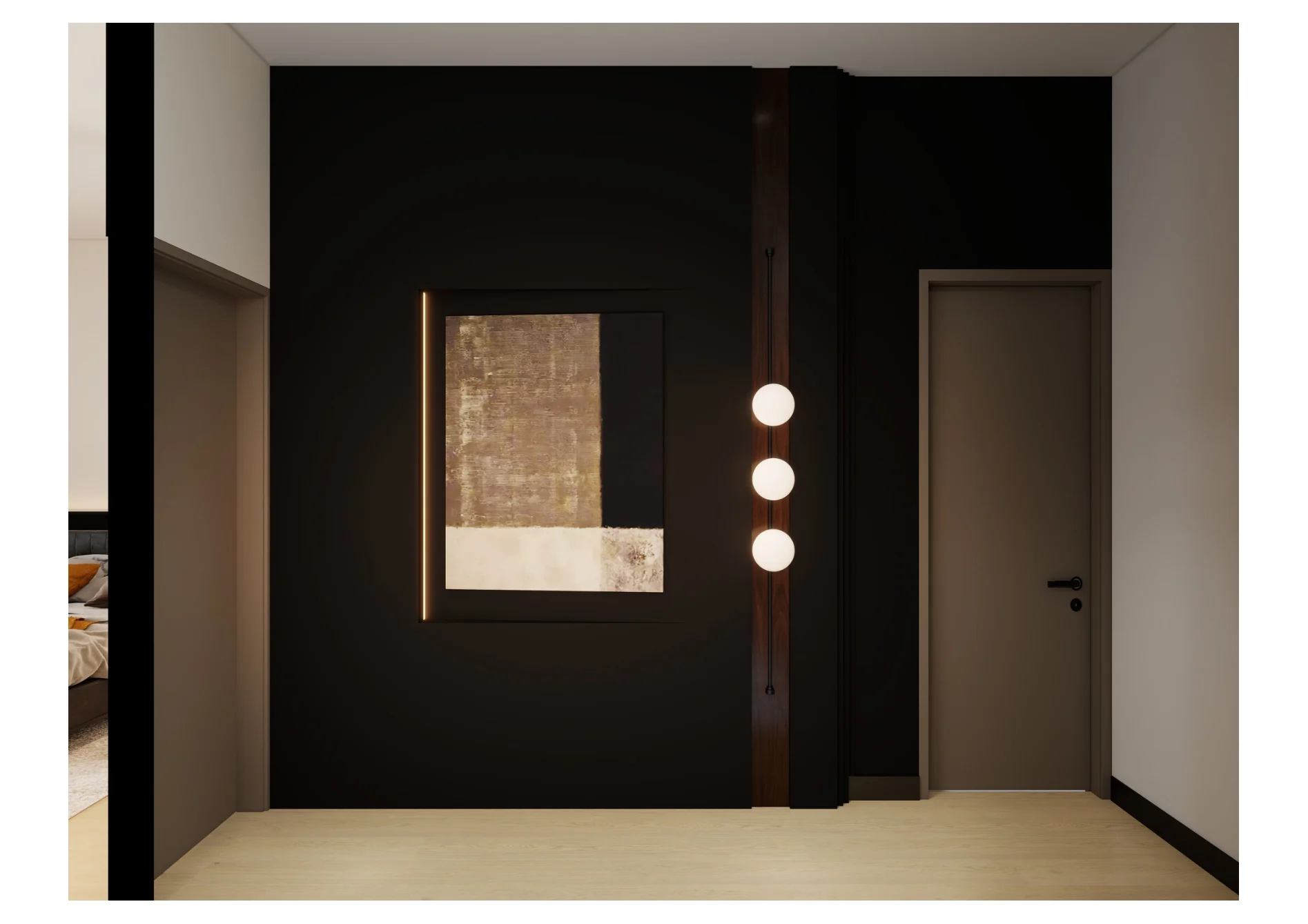 Austin Duta — entryway and hallway detail