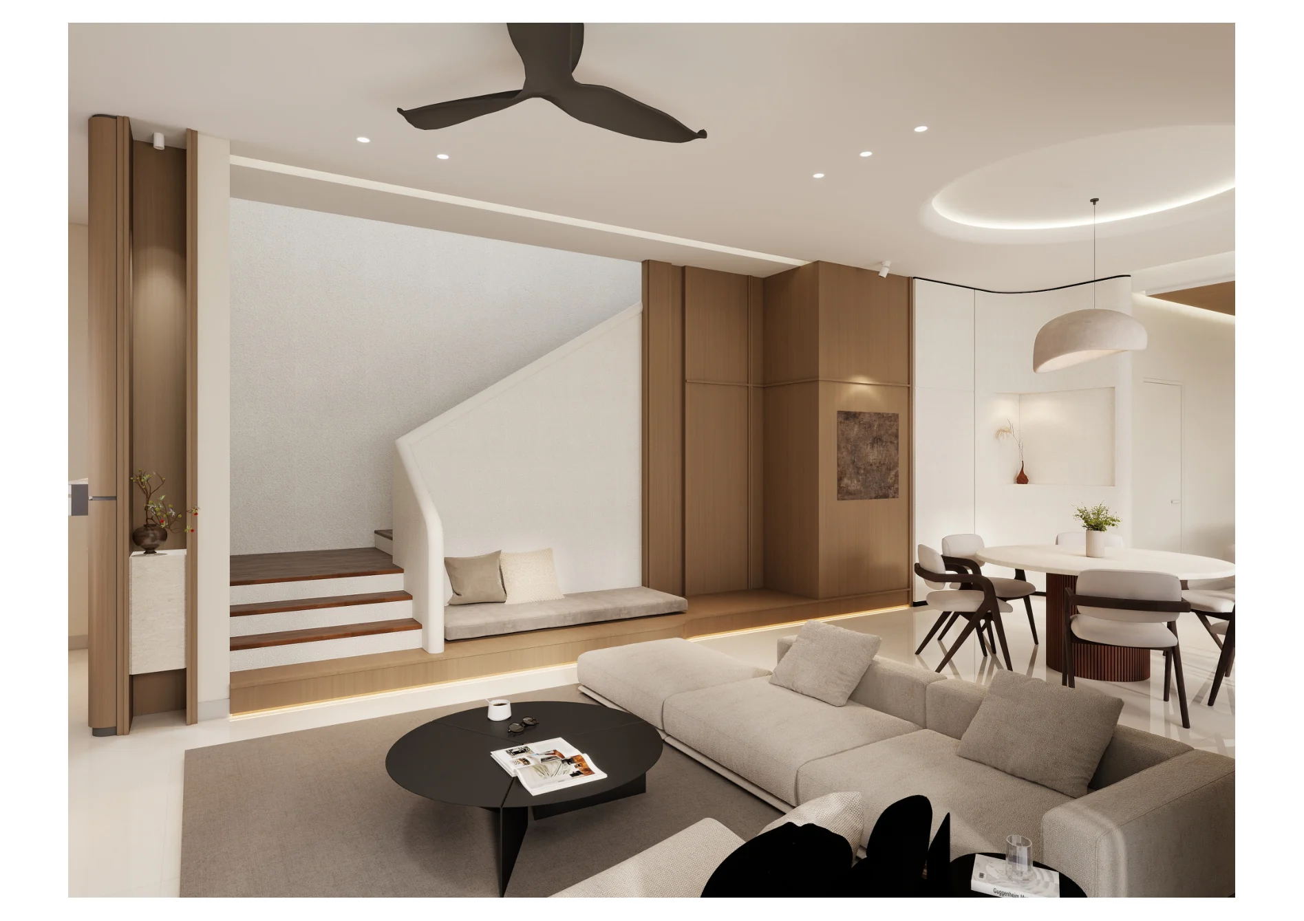 Jade Austin Crest — alternative living and dining perspective