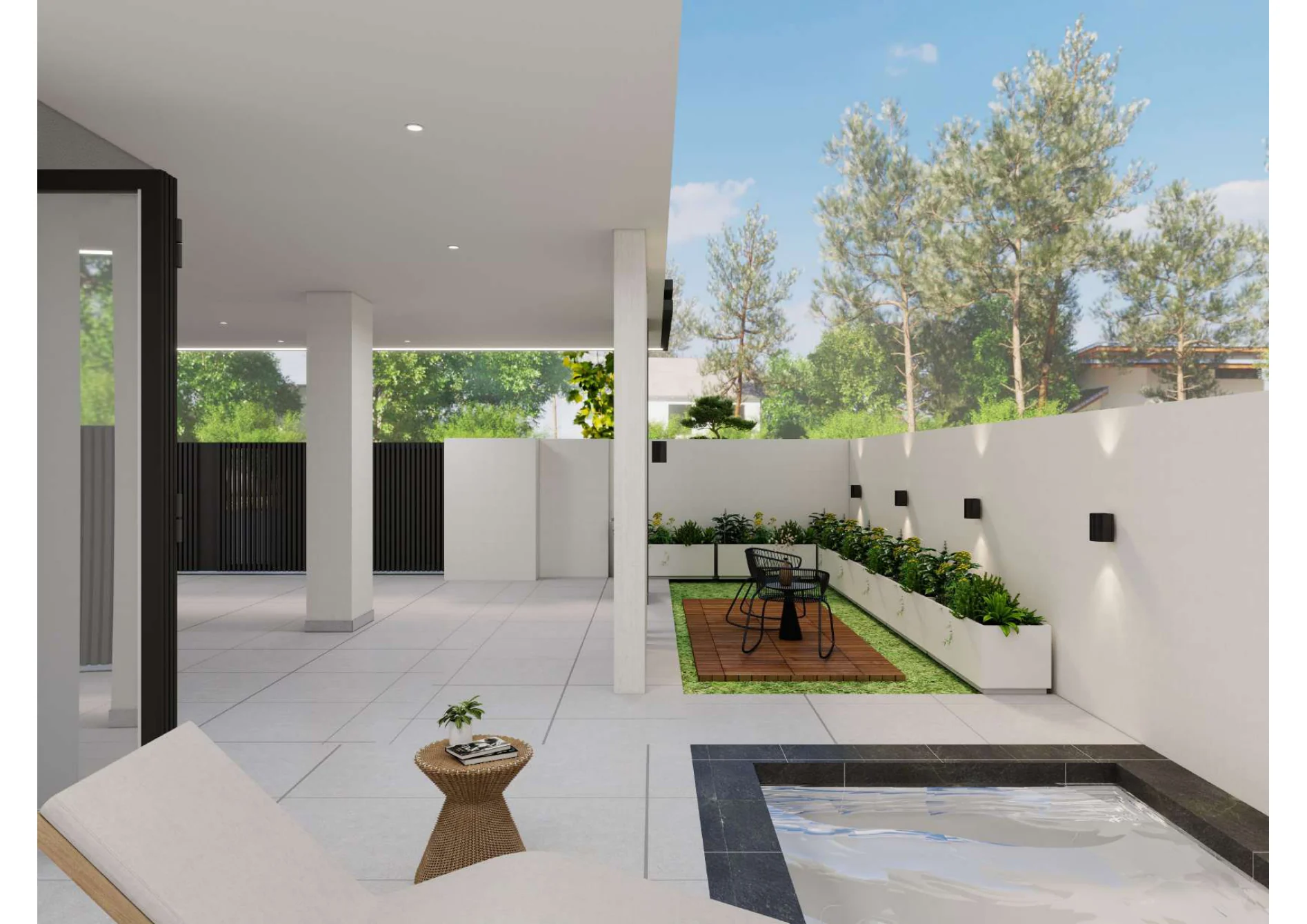 Residence 22 — pool deck and outdoor lounge
